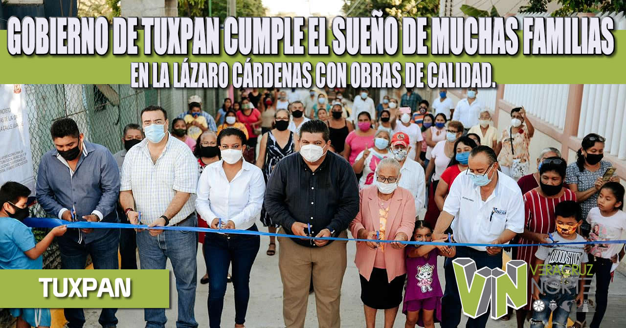 GOBIERNO DE TUXPAN CUMPLE EL SUEÑO DE MUCHAS FAMILIAS EN LA LÁZARO CÁRDENAS CON OBRAS DE CALIDAD.