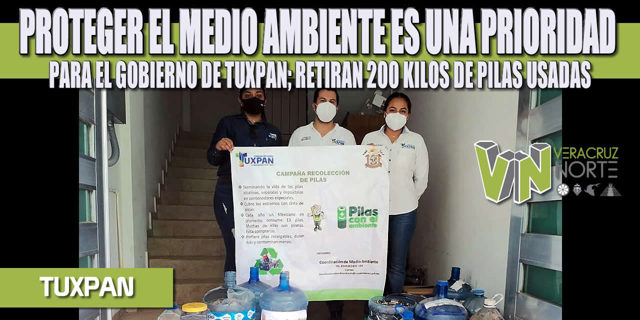 PROTEGER EL MEDIO AMBIENTE ES UNA PRIORIDAD PARA EL GOBIERNO DE TUXPAN; RETIRAN 200 KILOS DE PILAS USADAS