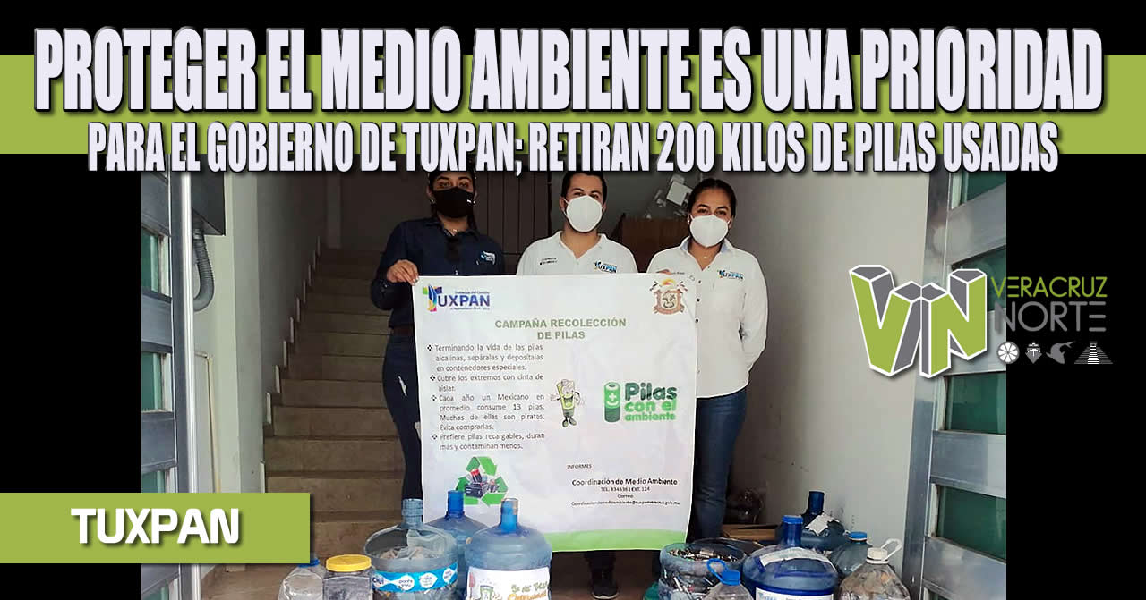PROTEGER EL MEDIO AMBIENTE ES UNA PRIORIDAD PARA EL GOBIERNO DE TUXPAN; RETIRAN 200 KILOS DE PILAS USADAS