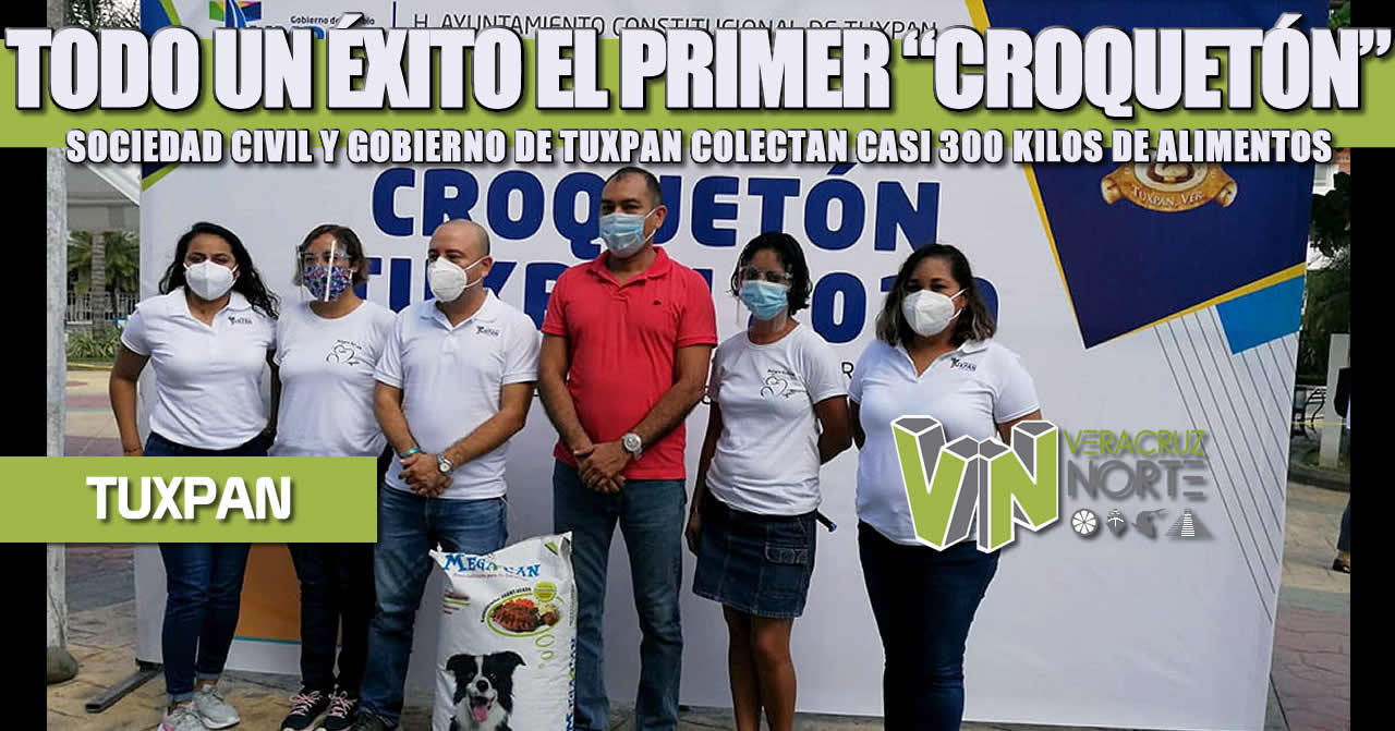 TODO UN ÉXITO EL PRIMER “CROQUETÓN”, SOCIEDAD CIVIL Y GOBIERNO DE TUXPAN COLECTAN CASI 300 KILOS DE ALIMENTOS