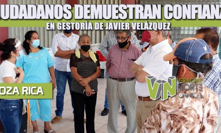 CIUDADANOS DEMUESTRAN CONFIANZA EN GESTORÍA DE JAVIER VELÁZQUEZ