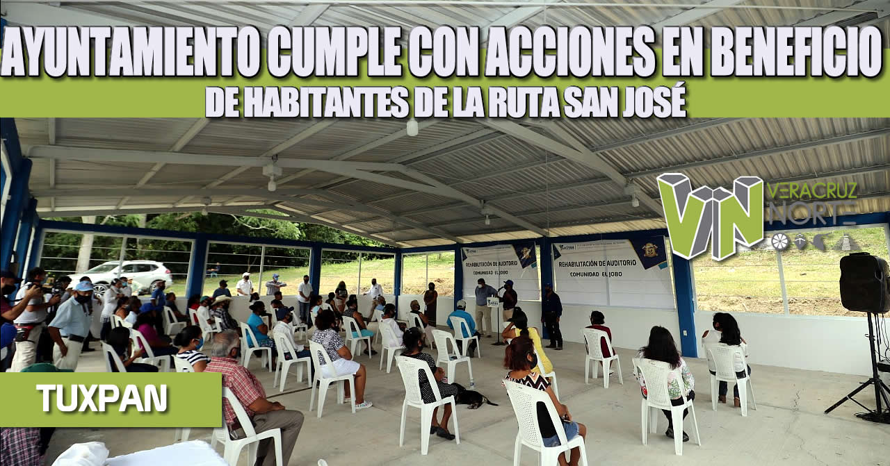 GOBIERNO DE TUXPAN CUMPLE CON ACCIONES EN BENEFICIO DE HABITANTES DE LA RUTA SAN JOSÉ