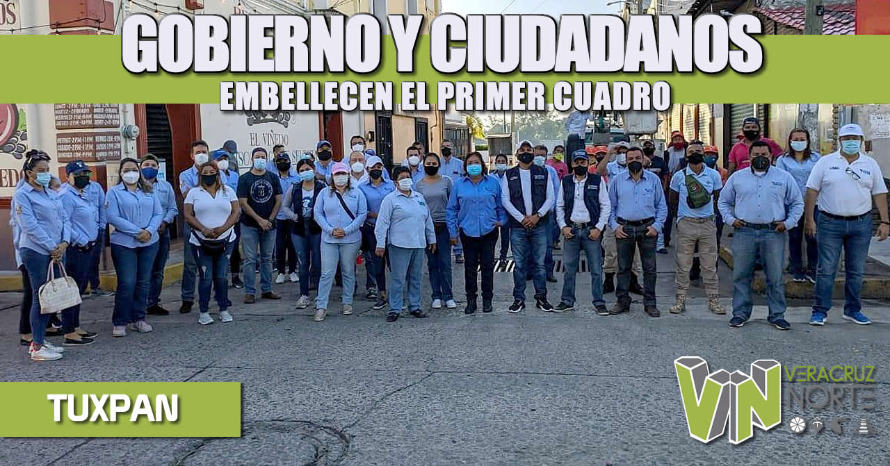 GOBIERNO Y CIUDADANOS EMBELLECEN EL PRIMER CUADRO