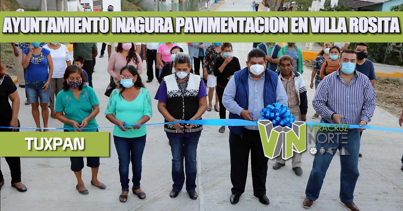 AYUNTAMIENTO INAGURA PAVIMENTACION EN VILLA ROSITA