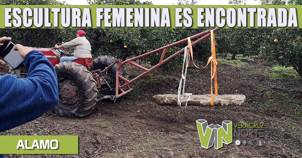 ESCULTURA FEMENINA ES ENCONTRADA EN ÁLAMO TEMAPACHE