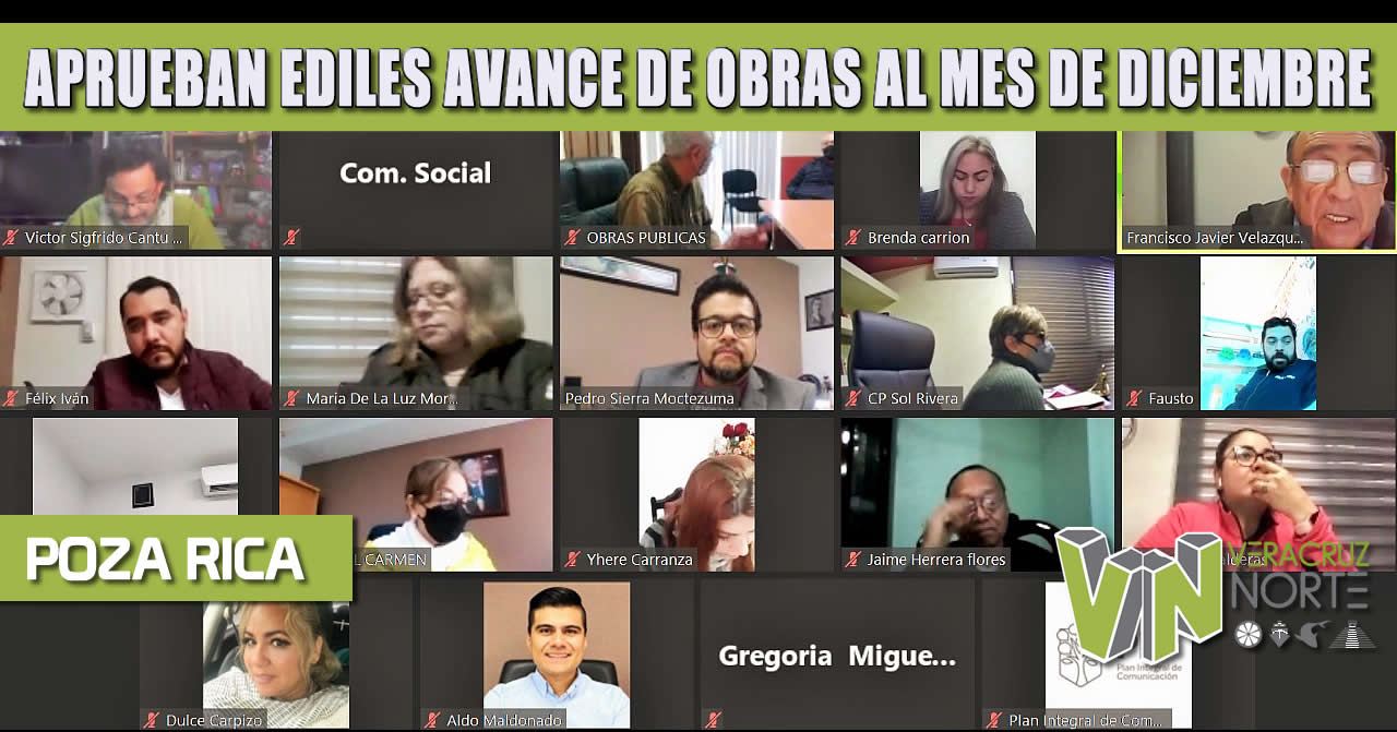 APRUEBAN EDILES AVANCE DE OBRAS AL MES DE DICIEMBRE