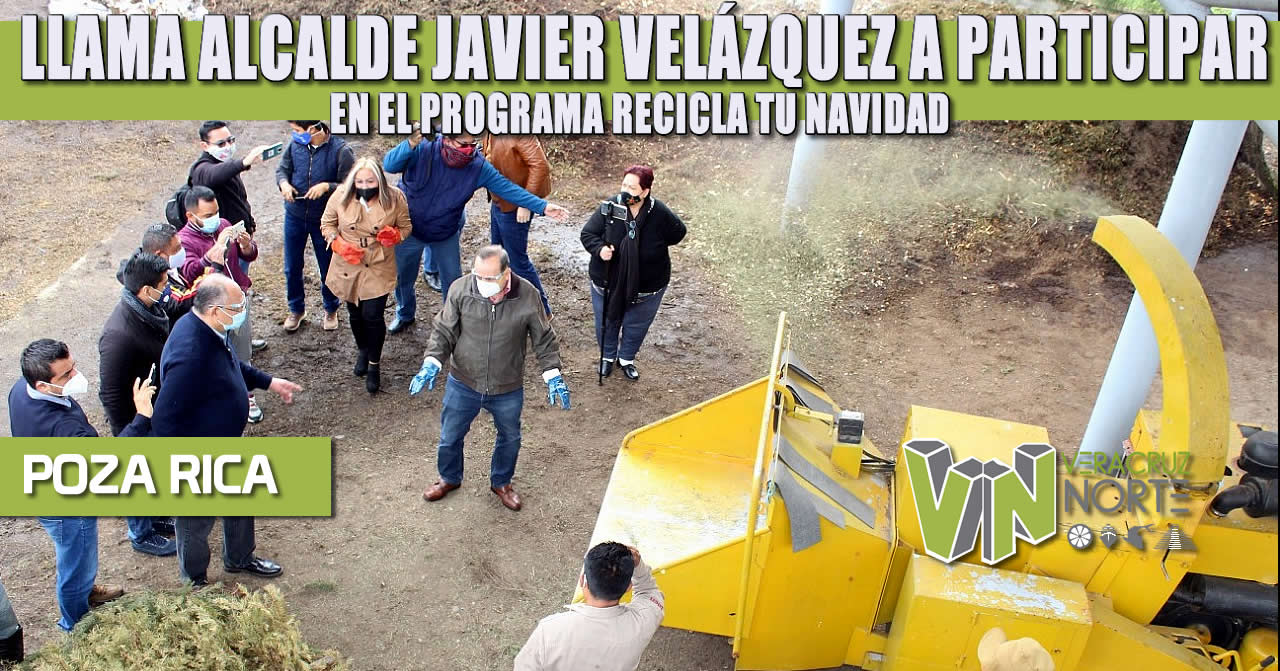 LLAMA ALCALDE JAVIER VELÁZQUEZ A PARTICIPAR EN EL PROGRAMA RECICLA TU NAVIDAD
