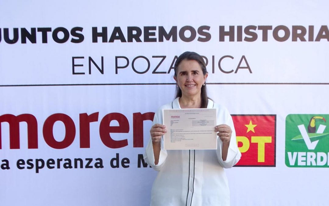 CECILIA GUEVARA SE REGISTRA POR MORENA, PARA LA ALCALDÍA DE POZA RICA