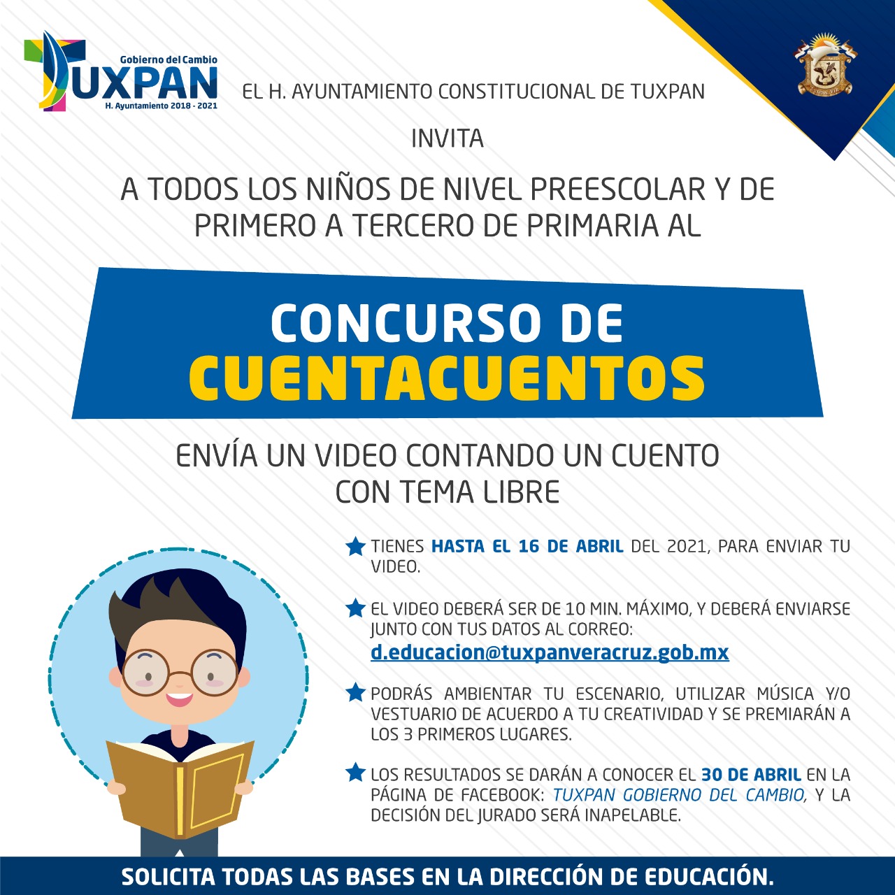 CONVOCAN A CONCURSOS DE DIBUJO, CUENTACUENTOS Y ORATORIA