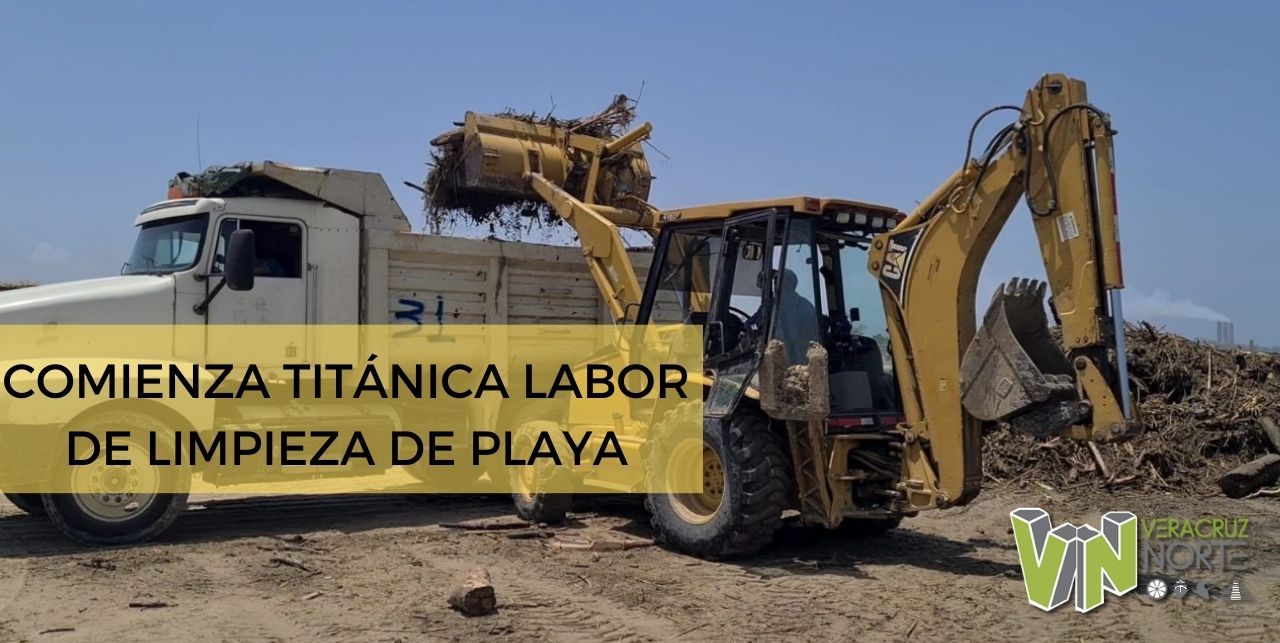 COMIENZA TITÁNICA LABOR DE LIMPIEZA DE PLAYA