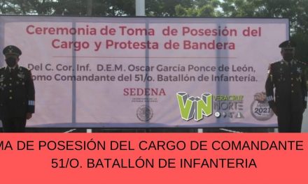 TOMA DE POSESIÓN DEL CARGO DE COMANDANTE DEL 51/O. BATALLÓN DE INFANTERÍA