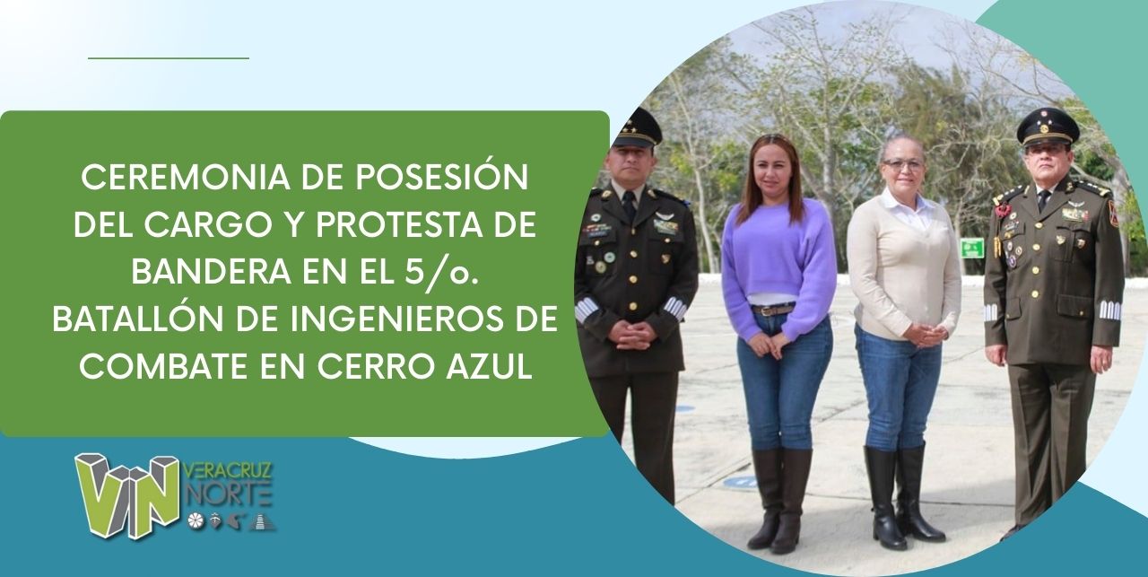 CEREMONIA DE POSESIÓN DEL CARGO Y PROTESTA DE BANDERA EN EL 5/o. BATALLÓN DE INGENIEROS DE COMBATE EN CERRO AZUL