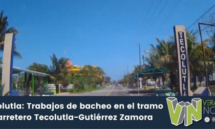 Tecolutla: Trabajos de bacheo en el tramo carretero Tecolutla-Gutiérrez Zamora