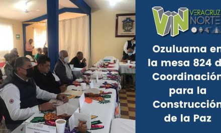 Ozuluama en la mesa 824 de Coordinación para la Construcción de la Paz