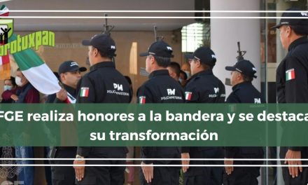 FGE realiza honores a la bandera y se destaca su transformación