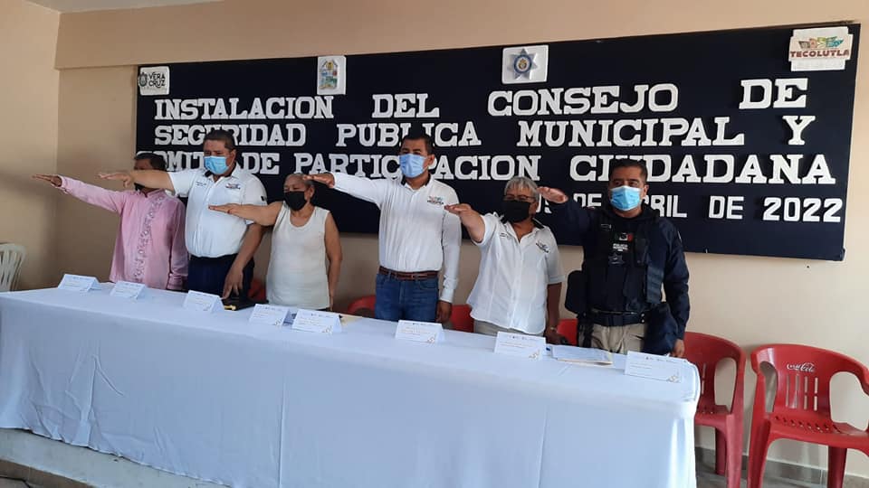 Tecolutla: Instalación del Consejo de Seguridad Pública Municipal y Comité de Participación Ciudadana