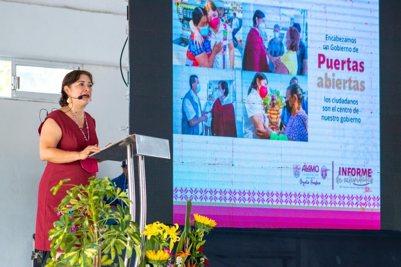 Álamo: Lilia Arrieta rinde su Primer Informe Trimestral de Actividades