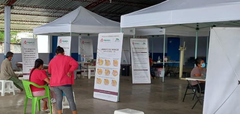 Álamo: Jornada de Salud Unidad Móvil de PEMEX en la comunidad de Rodríguez Clara
