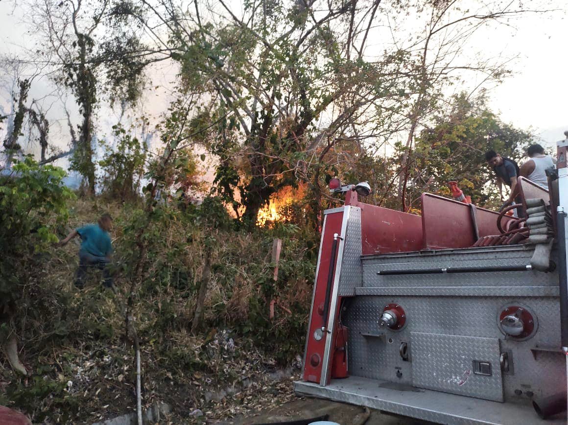 Tihuatlán: Incendio en pastizales en la comunidad de Zipatlan y Tecoxtempan