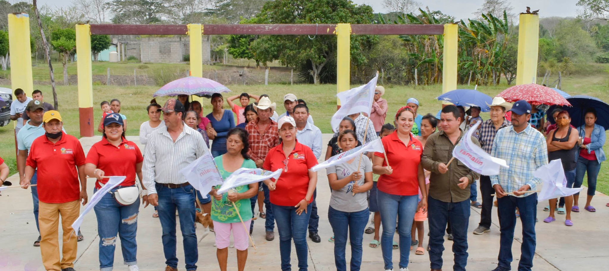 Tamalín: Banderazo de la rehabilitación del salón de usos múltiples en la localidad de Ejido El Rincón