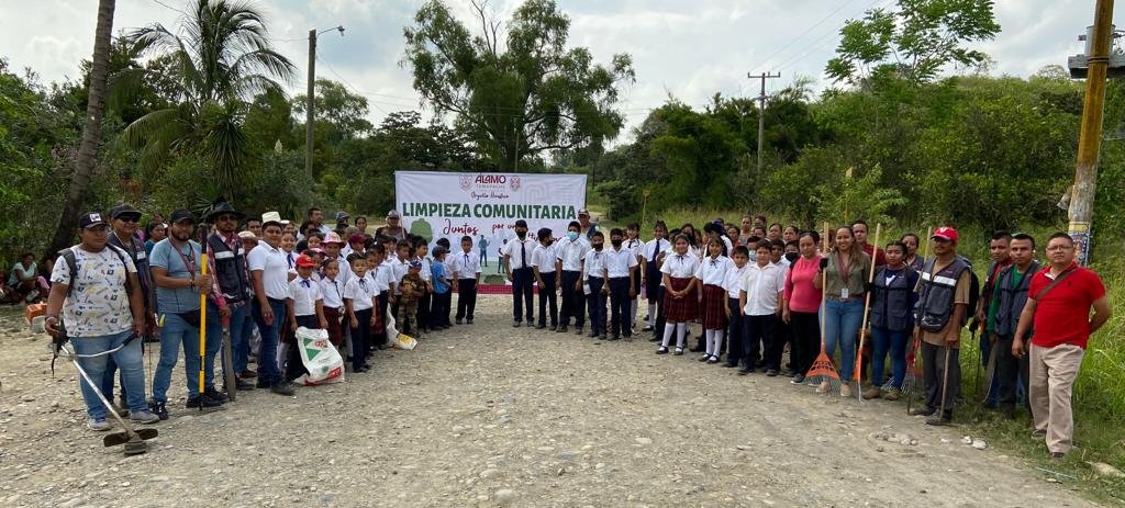 Álamo: Limpieza Comunitaria en el ejido Potrero 2 y el ejido Citlaltépetl