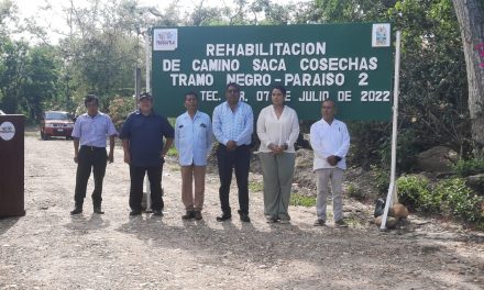 Tecolutla: Banderazo de inicio de obra de rehabilitación de camino saca cosechas tramo negro – paraíso 2
