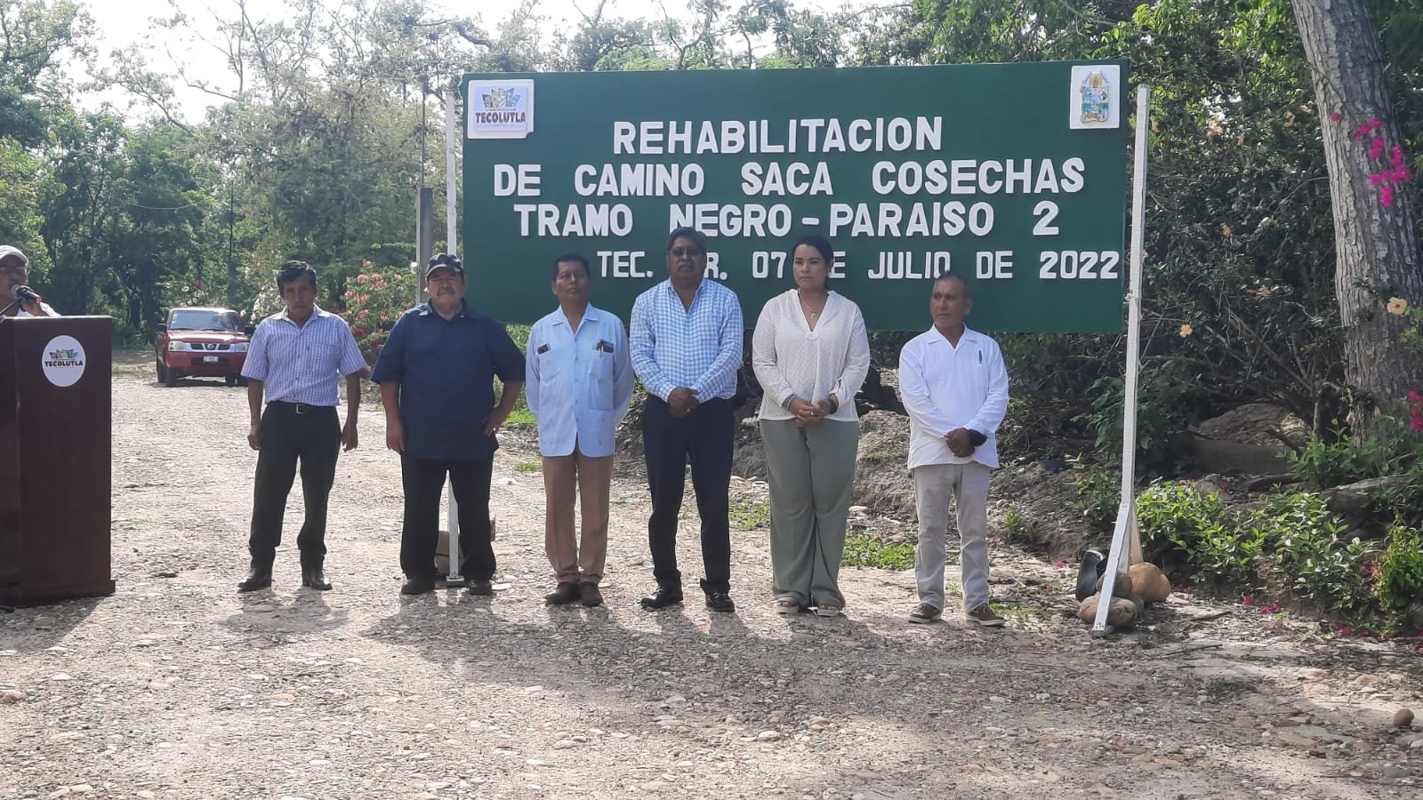 Tecolutla: Banderazo de inicio de obra de rehabilitación de camino saca cosechas tramo negro – paraíso 2