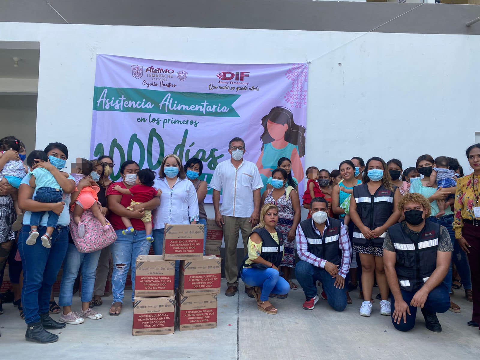 Álamo: Entrega de despensas del programa «Apoyo Alimentario en los Primeros Mil Días»