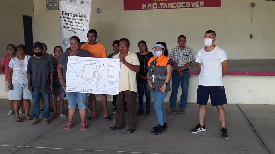 Tancoco: Formación de brigadas comunitarias de protección civil y elaboración de mapas comunitarios de riesgos