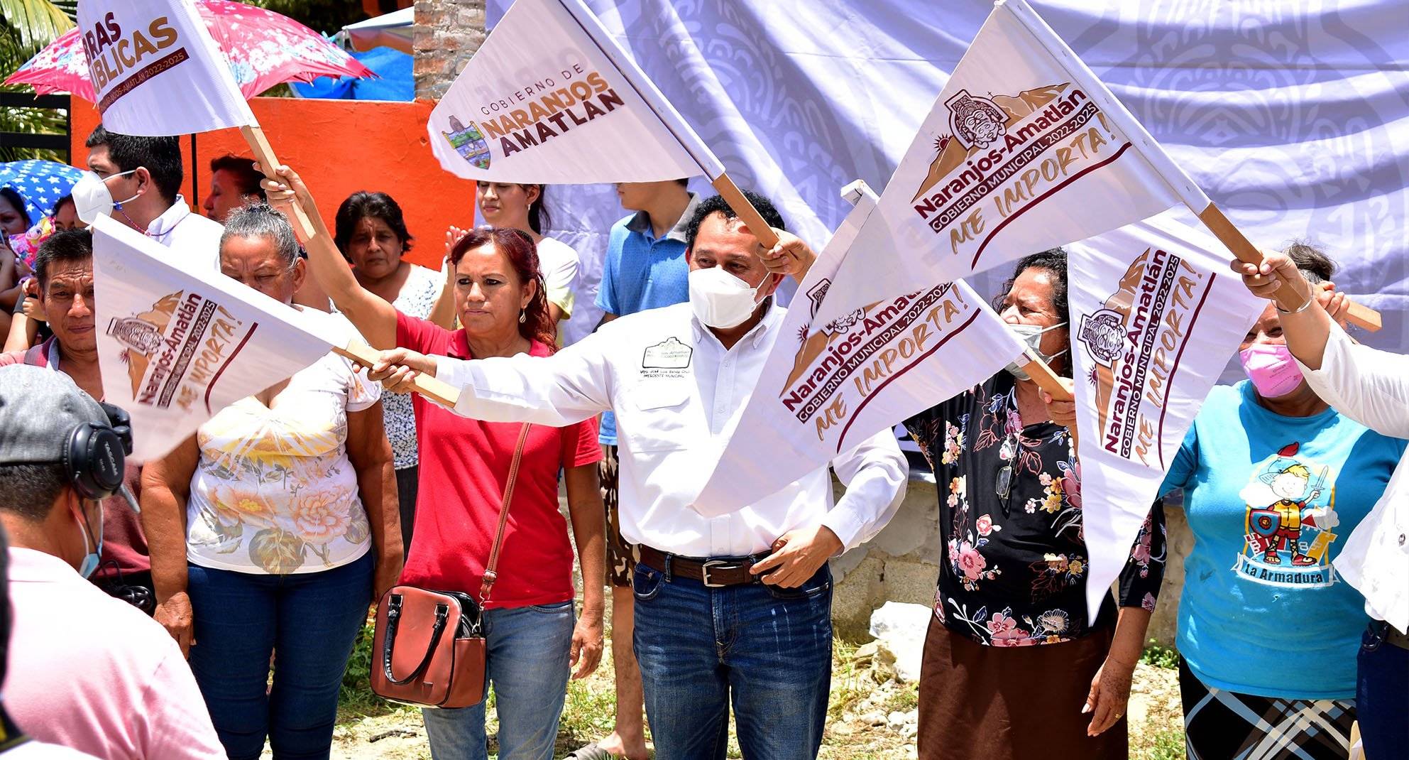 Naranjos: Banderazo de inicio de obra en la colonia Adalberto Tejeda