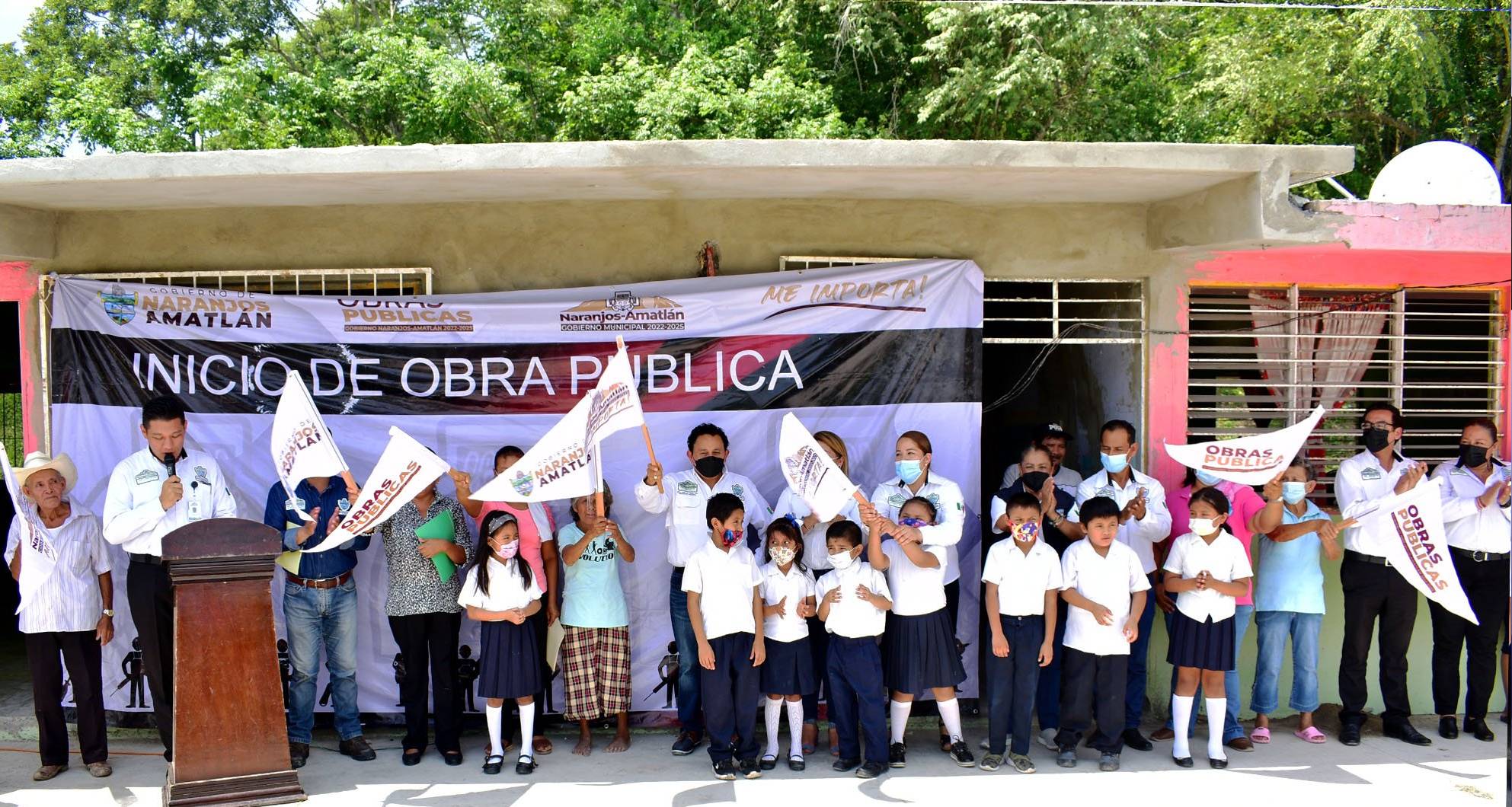 Naranjos: Banderazo de inicio de obra en la Loc. La Empalizada
