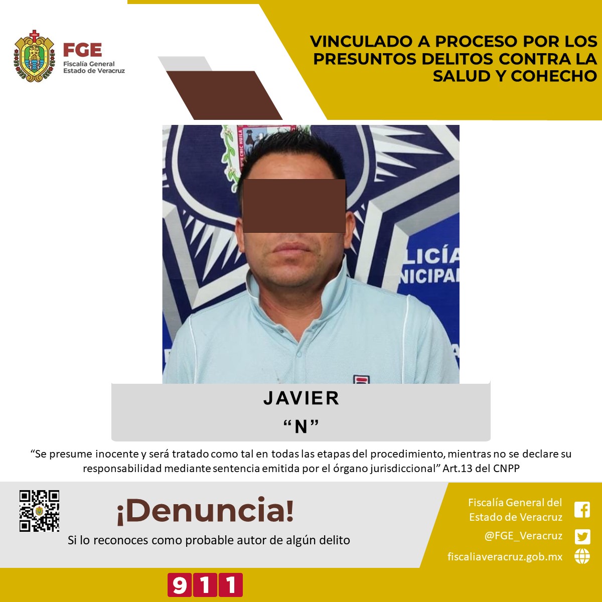 Vinculado a proceso por los presuntos delitos contra la salud y cohecho en Papantla