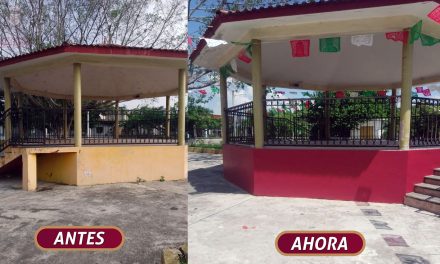 Coatzintla: Parque tradicional fue remozado y pintado en Palma Sola