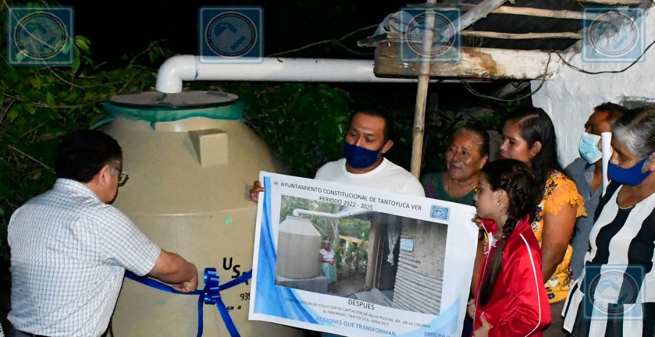 Tantoyuca: Se beneficia a más familias con captadores de agua