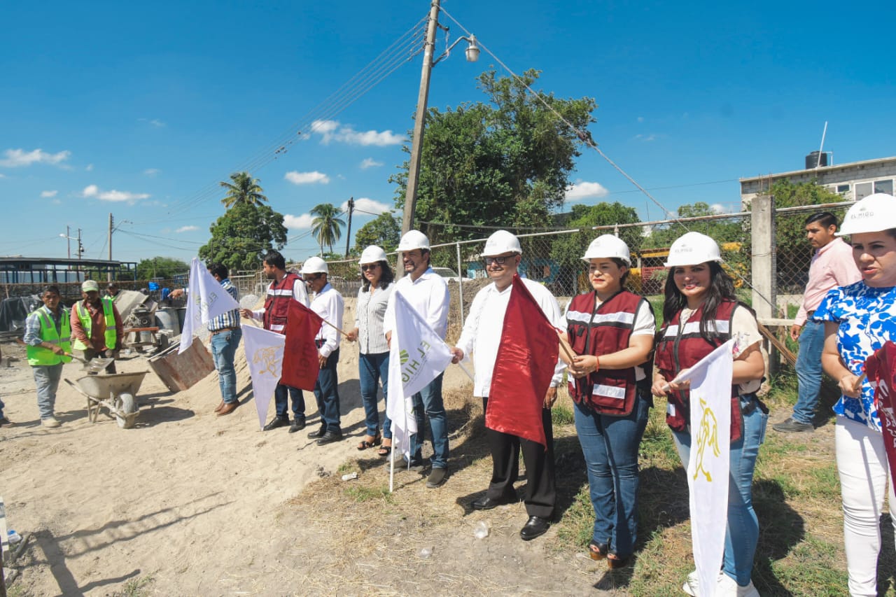 El Higo: Banderazo de inicio de obra de aulas en el COBAEV Plantel 19