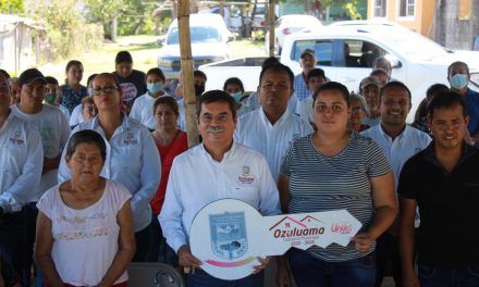Ozuluama: En San Luciano se entrega cuartos dormitorios