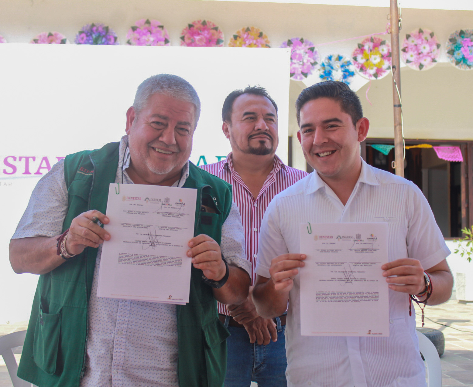 Chontla: Firma de convenio entre el INAPAM y los Gobiernos Municipales