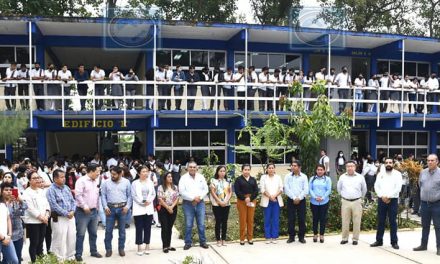 Tantoyuca: Garantizado el apoyo a la educación ofrece el alcalde JGA al inaugurar obras en el CBTis 71