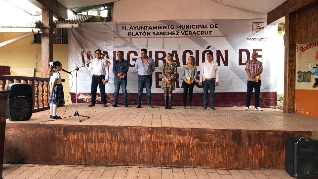 Platón Sánchez: Inauguración de Obra de Rehabilitación de aulas en el jardín de niños “Guillermina Meraz Azuara»