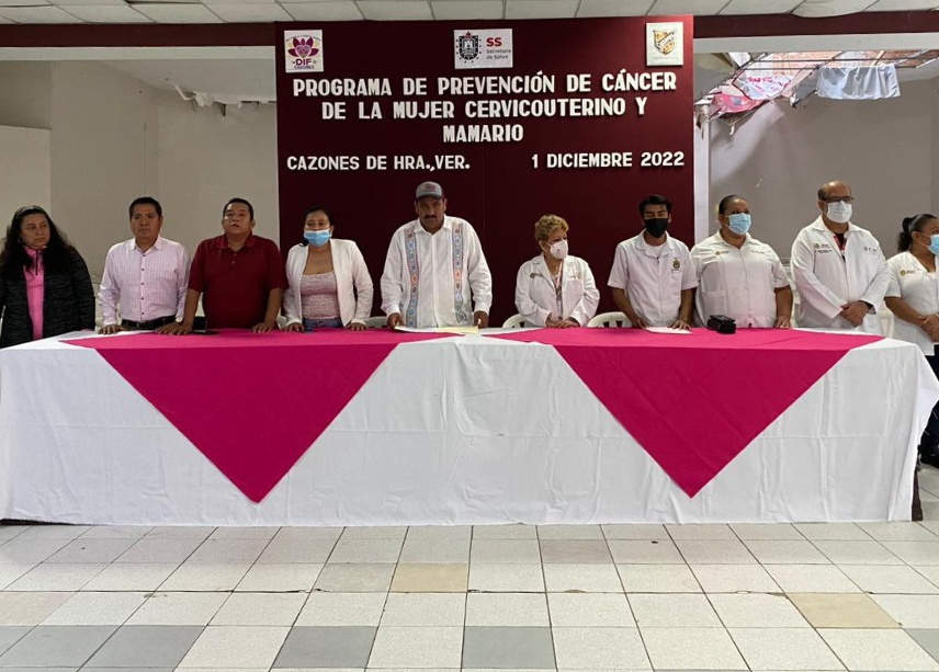 Cazones: Programa de prevención de cáncer de la mujer cervicouterino y mamario