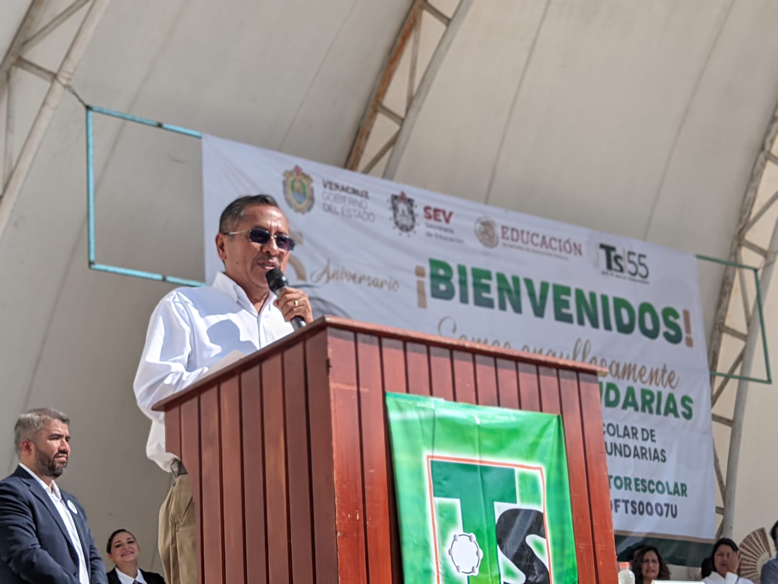 55 aniversario de las escuelas Telesecundarias zona 14 en Gutiérrez Zamora