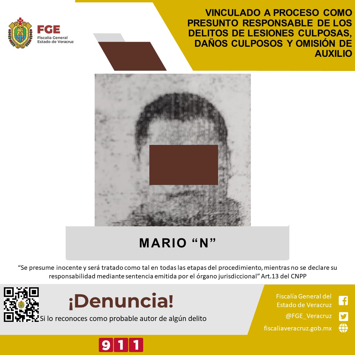 Martinez de la Torre: Vinculado a proceso como presunto responsable de los delitos de lesiones culposas, daños culposos y omisión de auxilio