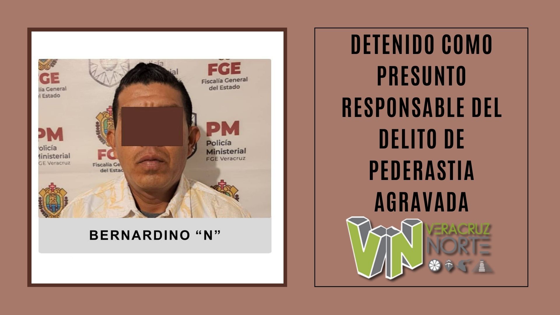 Huayacocotla: Detenido como presunto responsable del delito de pederastia agravada