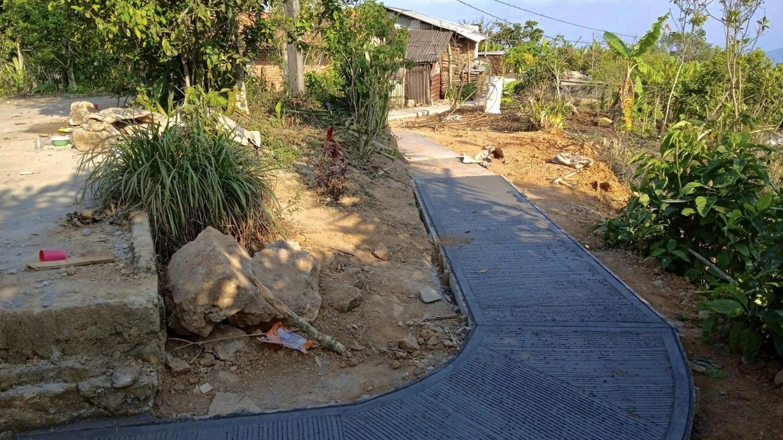 Mecatlán: Apoyo con construcción de andador peatonal en callejón las palmas