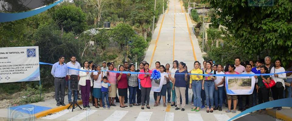 Tantoyuca: Alcalde JGA le cumple a sectores urbanos con más obras de pavimentación de calles