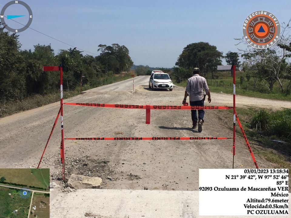Ozuluama: Apoyo a la vialidad PCM
