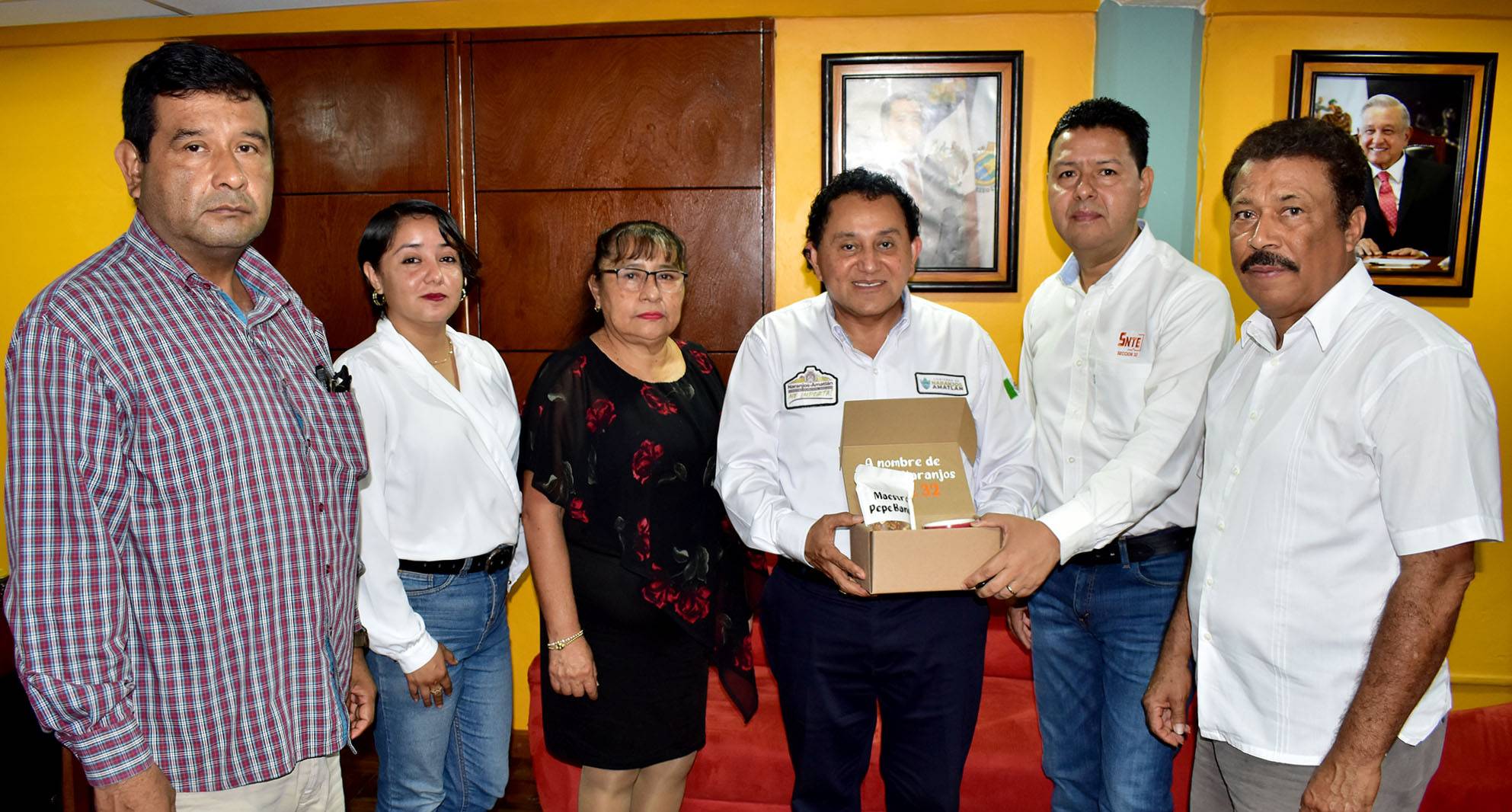 Naranjos: Alcalde recibe a la nueva directiva de la coordinación de la sección 32 del SNTE