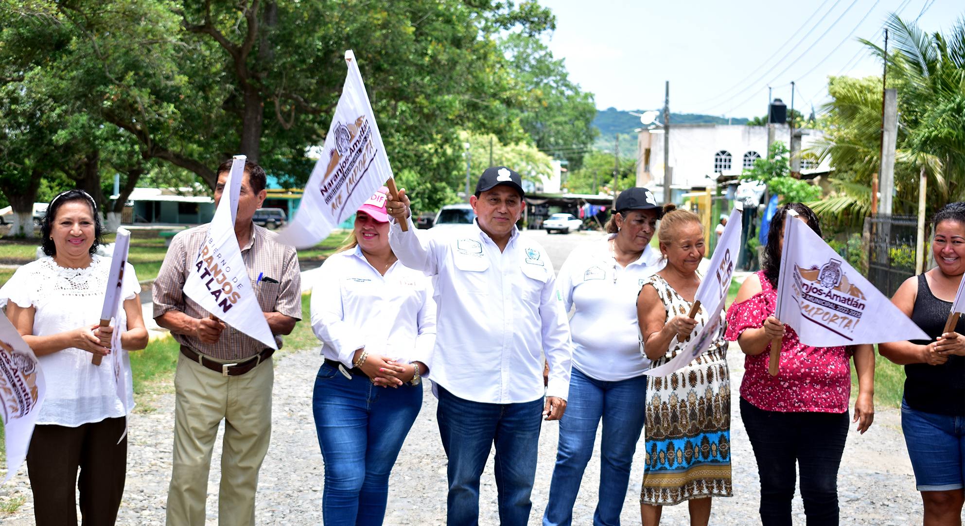 Naranjos: Alcalde da banderazo de inicio de obra en la Col. Emiliano Zapata