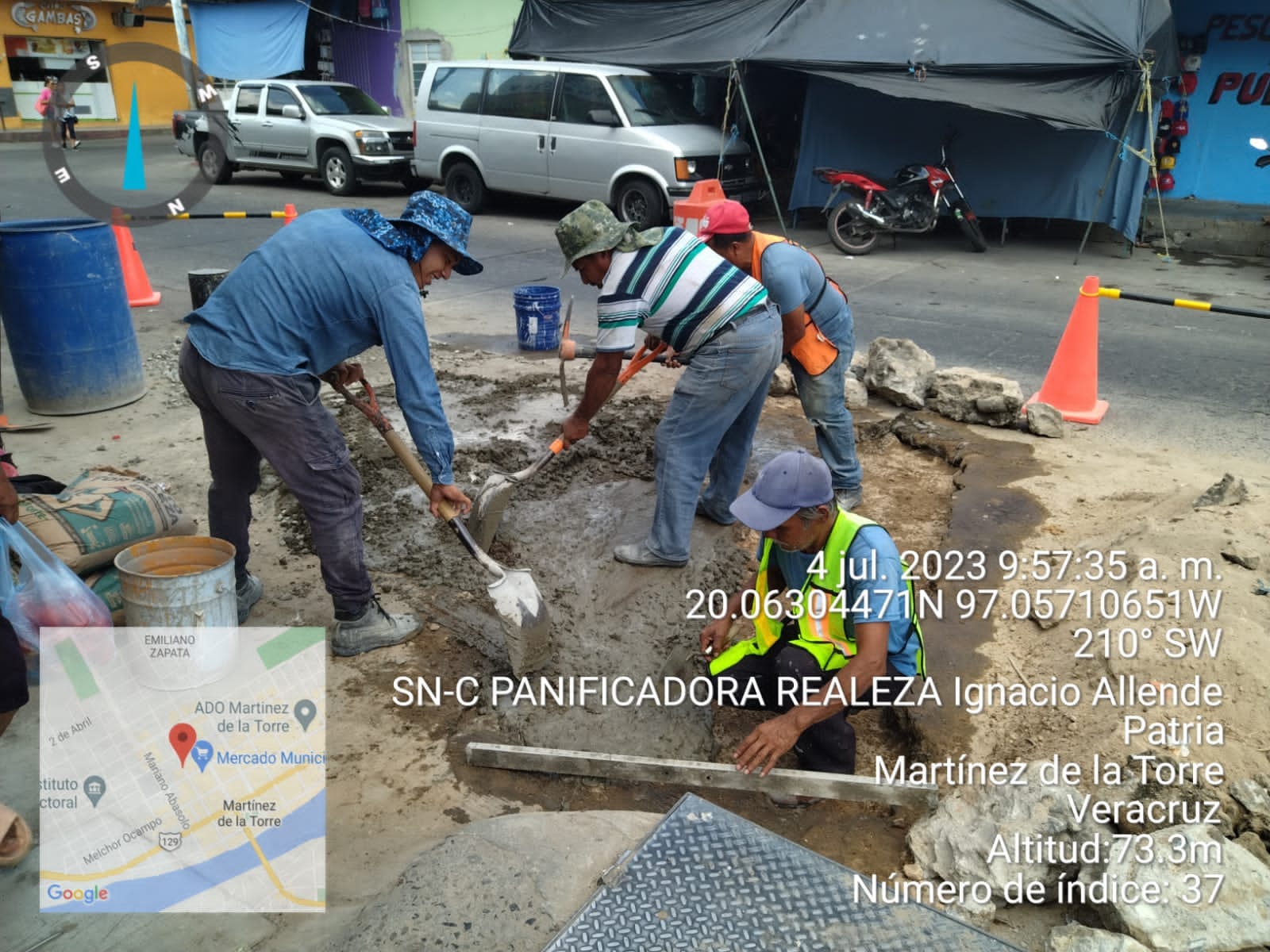 Martínez de la Torre: Continúa el cambio de imagen en Martínez de la Torre con la reposición de pavimento en calles principales
