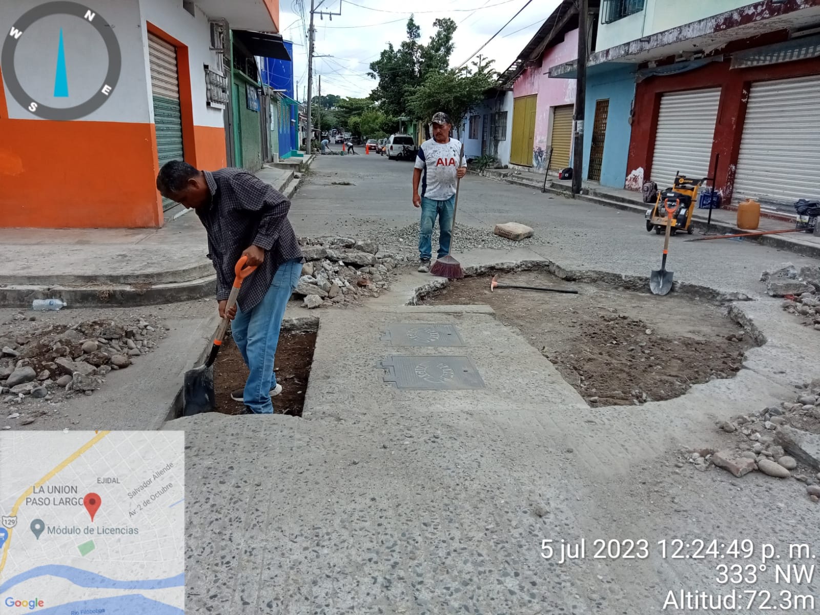 Martínez de la Torre: Reposición de pavimento en la avenida 5 de Febrero